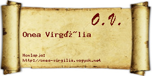 Onea Virgília névjegykártya